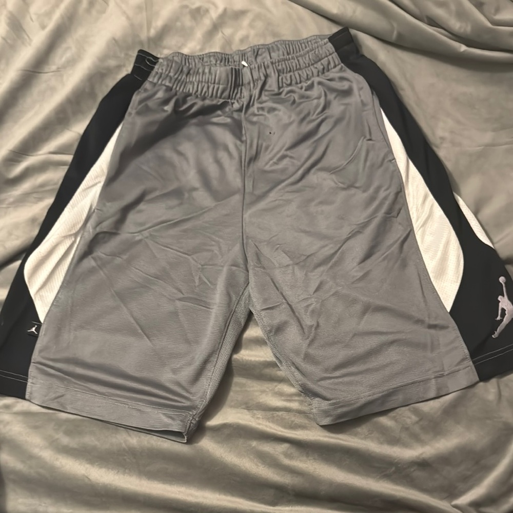 Jordan Gray and Black Athletic Shorts